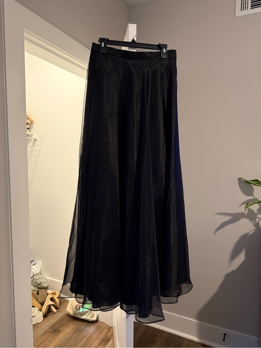 Black Sheer Maxi Skirt - Elegant Flowing Skirt